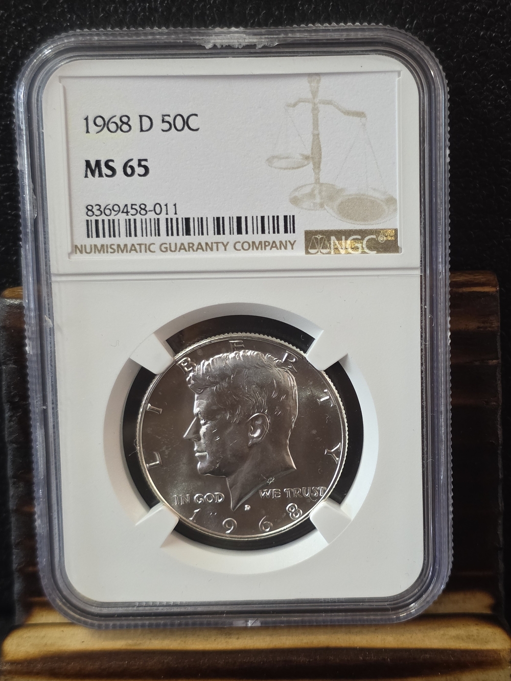 1968 D Kennedy Half Dollar MS65 - NGC Certified 40% Silver